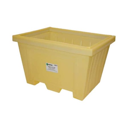 Storage Tote 16.58 cu ft Volume Cap., 44 1/2 in L, 35 in W, 30 3/8 in H, Plastic, Yellow