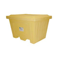 Storage Tote 16.58 cu ft Volume Cap., 45 in L, 35 1/2 in W, 30 3/8 in H, Plastic, Yellow