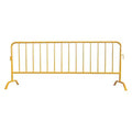 Crowd Control Barrier, Yellow, No Legend, Powder Coated