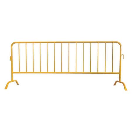 Crowd Control Barrier, Yellow, No Legend, Powder Coated