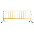 Crowd Control Barrier, Yellow, No Legend, Powder Coated