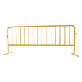 Crowd Control Barrier, Yellow, No Legend, Powder Coated