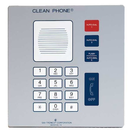 Cleanroom Telephone, Cordless, Color Gray