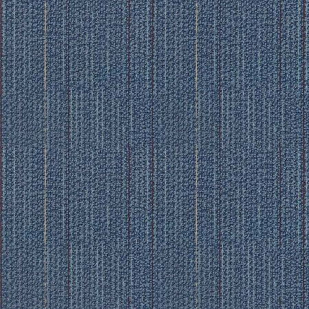 Carpet Tile, 19-11/16in. L, Blue, PK20