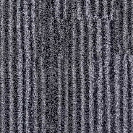 Carpet Tile, 19-11/16in. L, Dark Gray, PK20