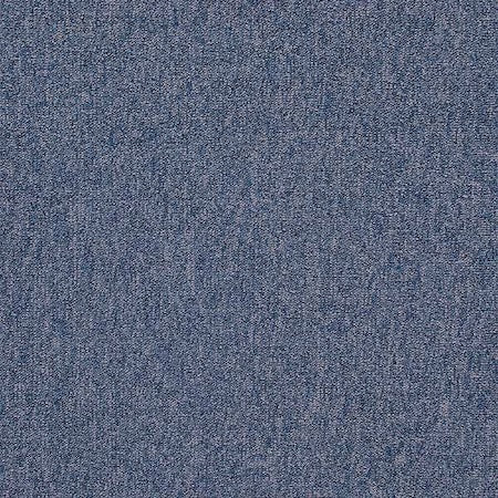 Carpet Tile, 19-11/16in. L, Blue, PK20