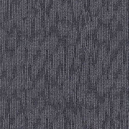 Carpet Tile, 19-11/16in. L, Charcoal, PK20
