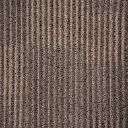 Carpet Tile, 19-11/16in. L, Brown, PK20