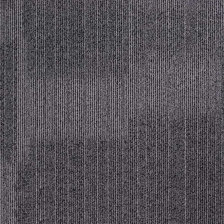 Carpet Tile, 19-11/16in. L, Dark Gray, PK20