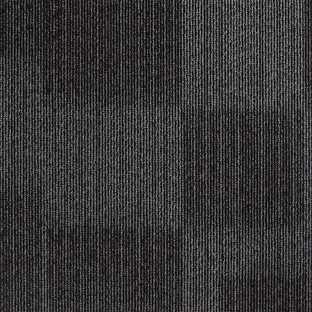 Carpet Tile, 19-11/16in. L, Charcoal, PK20