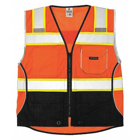 5XL Men's Safety Vest, Orange