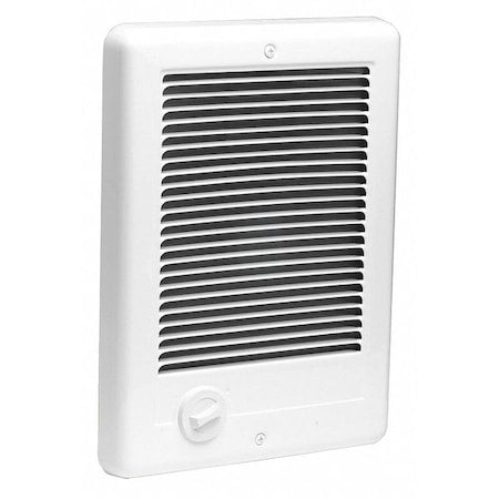 Recessed Electric Wall-Mount Heater, Recessed, 2000/1500W W, 240/208V AC, White