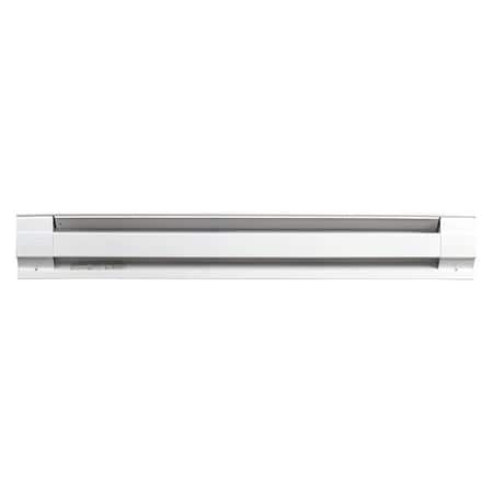24" Electric Baseboard Heater, White, 262/350W, 208/240V