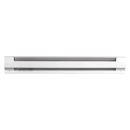 48" White Electric Baseboard Heater, 750/1000W, 208/240V