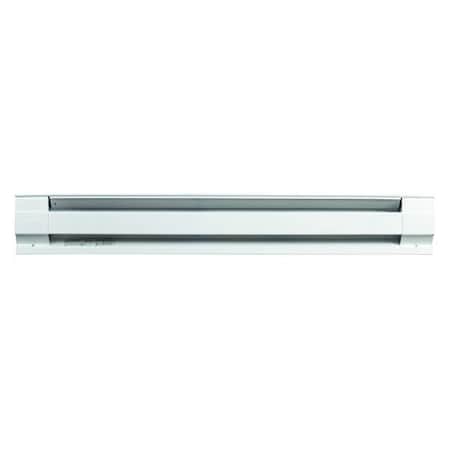 Electric Baseboard Heater, 30 in, 500W, 120V, White