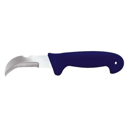 Knife, Hawkbill Blade, Carbon Steel 3 in L Blade, Fiberglass Handle, Rubber Grip, 9 in Tool L