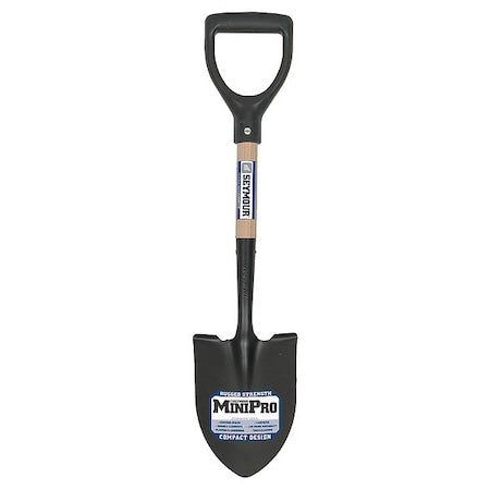 Round Point Shovel, 16 ga Not Applicable Blade, Steel Blade, Forward Turn Step, 12 in L Natural