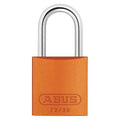 Lockout Padlock, Keyed Alike, Aluminum, Orange, 1 in Shackle Height, 1 1/4 in Body Width