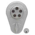 Mechanical Push Button Deadbolt, Satin Chrome, 1-3/8" to 1-1/2" For Door Thickness