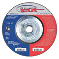 Depressed Center Cut-Off Wheel, Type 27, 5 in Dia, 0.045 in Thick, 5/8"-11 Arbor Hole Size, 60 Grit