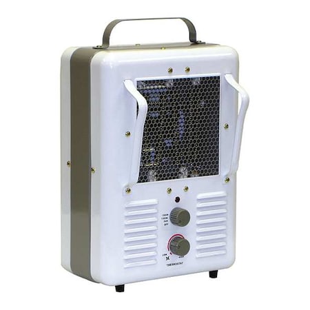 Portable Electric Jobsite & Garage Heater, 1500W/1300W, 120V AC, 1 Phase, 5120 BtuH