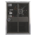 Recessed Electric Wall-Mount Heater, Recessed or Surface, 1500/750 W, 120V AC, Brown/Aluminum