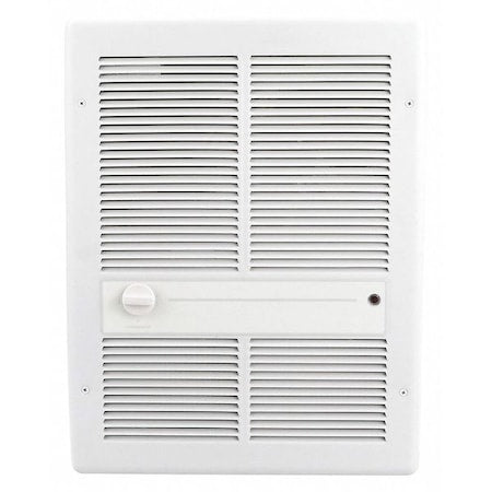 Recessed Electric Wall-Mount Heater, Recessed or Surface, 1500/4000 W, 208/240V AC, White