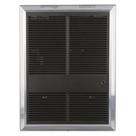Recessed Electric Wall-Mount Heater, Recessed or Surface, 3000 W, 277V AC, Brown/Aluminum