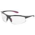 Girl Power at Work, Safety Glasses, Anti-Scratch, Clear Lens, Gray Frame, Half-Frame