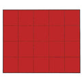 Magnetic Squares,3/4 In. W,Red,PK20
