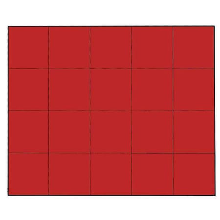 Magnetic Squares,3/4 In. W,Red,PK20