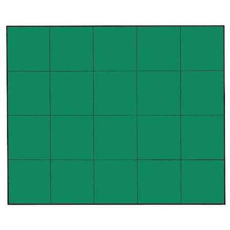 Magnetic Squares, 3/4 In. W, Green, PK20
