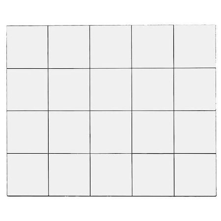 Magnetic Squares, 3/4 In. W, White, PK20