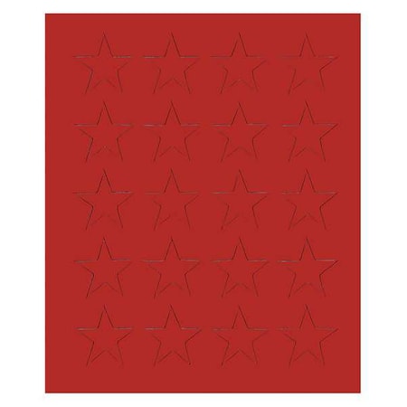 Magnetic Stars, 3/4 In. W, Red, PK20