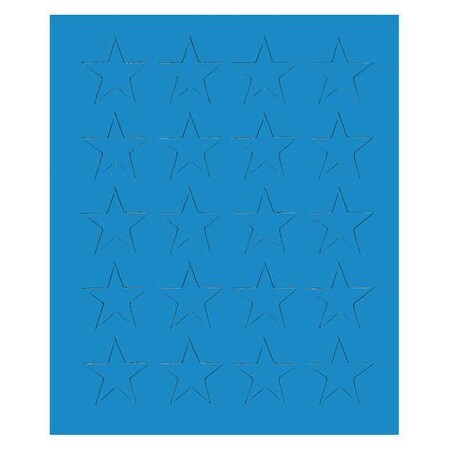 Magnetic Stars, 3/4 In. W, Blue, PK20