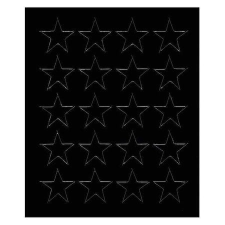 Magnetic Stars, 3/4 In. W, Black, PK20