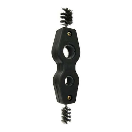 Tube and Pipe Brush, 4 1/2 in L Handle, 1 in L Brush, Black, Polypropylene, 8 in L Overall