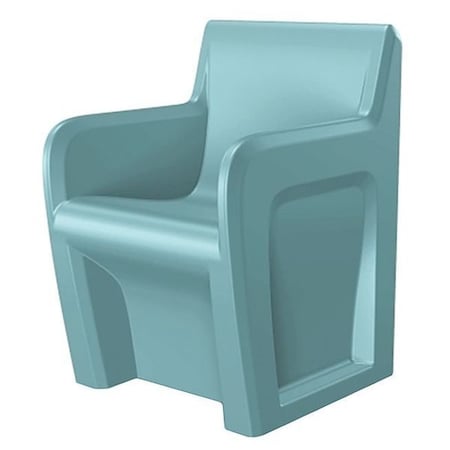 Sentinel Arm Chair, Black/Titanium Seat, Blue/Gray Back, 24"" W 24"" L 33"" H, Fixed, Polyethylene Seat
