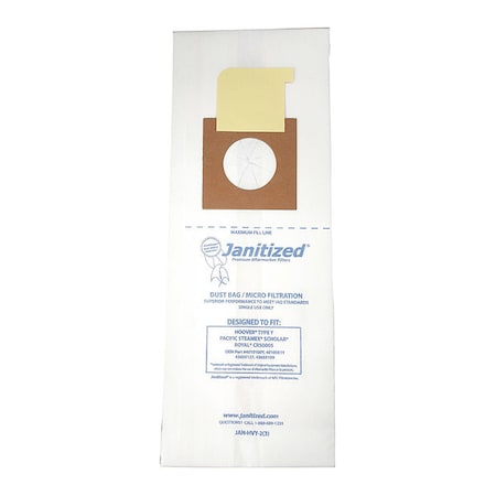 Vaccum Filter Bag, 2-ply, Micro Filter, 3 PK