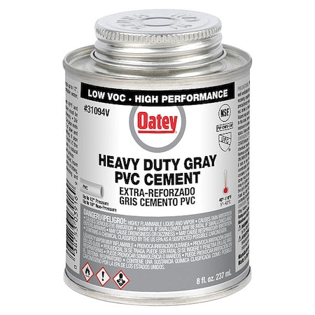Cement, Brush-Top Can, 8 fl oz, Gray