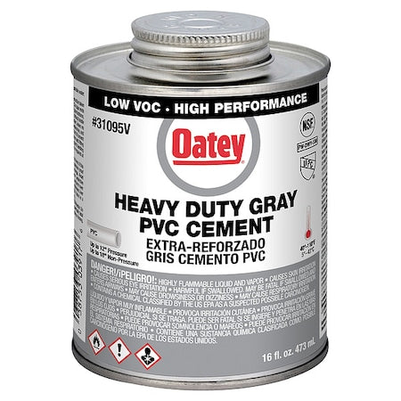 Cement, Brush-Top Can, 16 fl oz, Gray