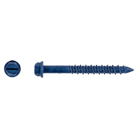 Screw Anchor, 1/4 in Dia., Hex, 2 1/4 in L, Steel Climaseal, 2000 PK