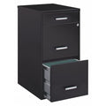 14.25 in W 3 Drawer SOHO Vertical, Black
