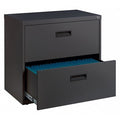 30" W 2 Drawer File Cabinet, Charcoal, Letter/Legal