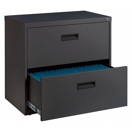 30" W 2 Drawer File Cabinet, Charcoal, Letter/Legal