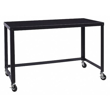 SOHO Mobile Desk, 48" W, Black, 23 7/8 in D X 30" H, 47 1/2 in W X