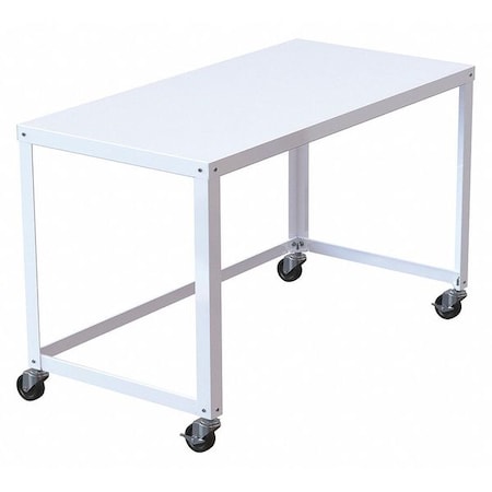 SOHO Mobile Desk, 48" W, White, 23 7/8 in D X 30" H, 47 1/2 in W X