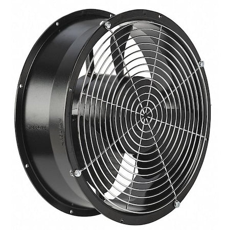 Axial Fan, Round, 115V AC, Cast Aluminum, 10" W.