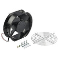 Axial Fan, Round, 115V AC, Cast Aluminum, 6.77" W.