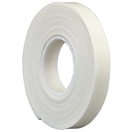 Double-Sided Foam Tape, 1/2 in W, 5 yd L, 1/16 in, Vinyl Foam, Double-Sided